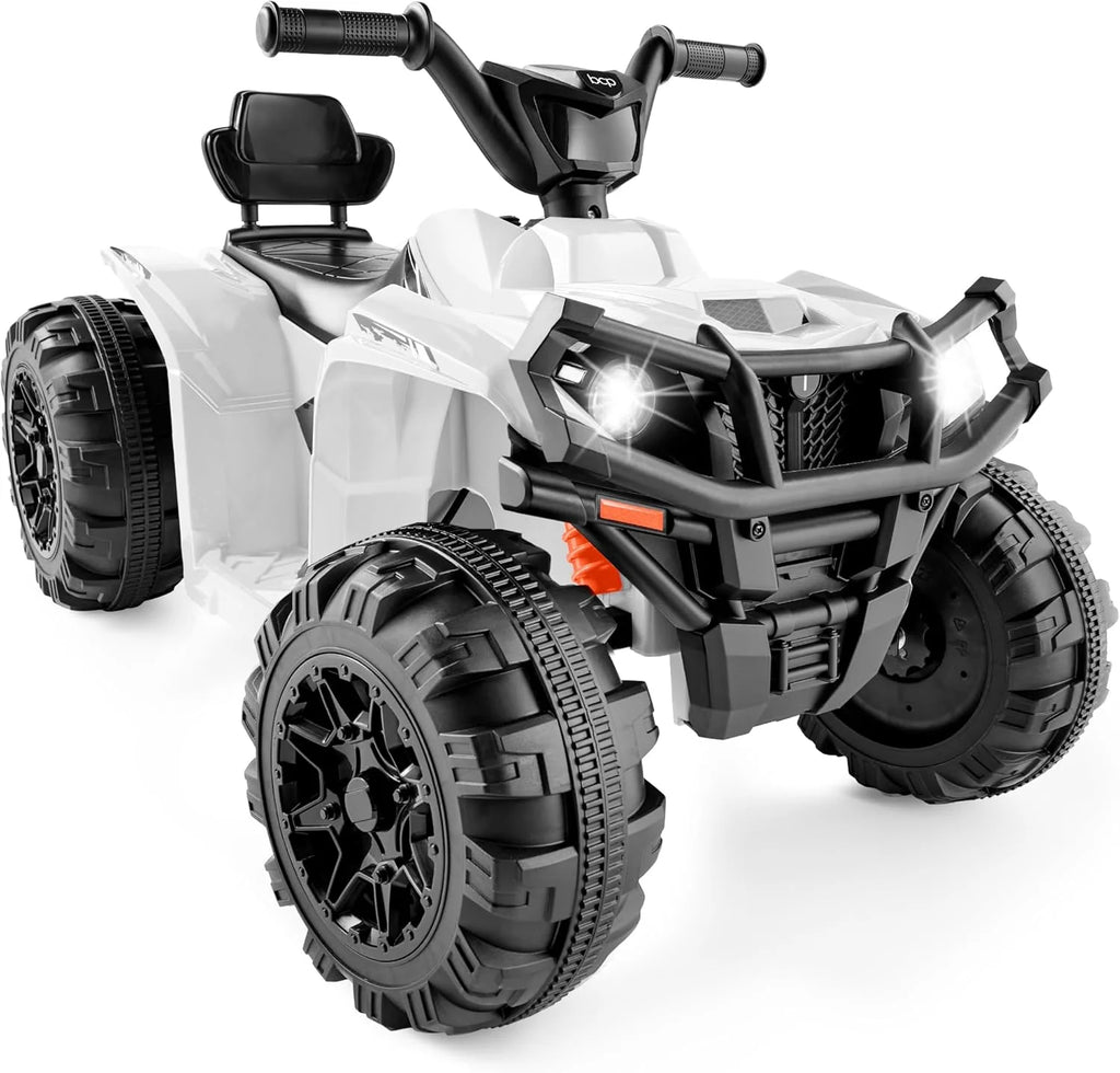 Best Choice Products 12V Kids Ride-On Electric ATV, 4-Wheeler Quad Car Toy w/Bluetooth Audio, 2.4mph Max Speed, Treaded Tires, LED Headlights, Radio