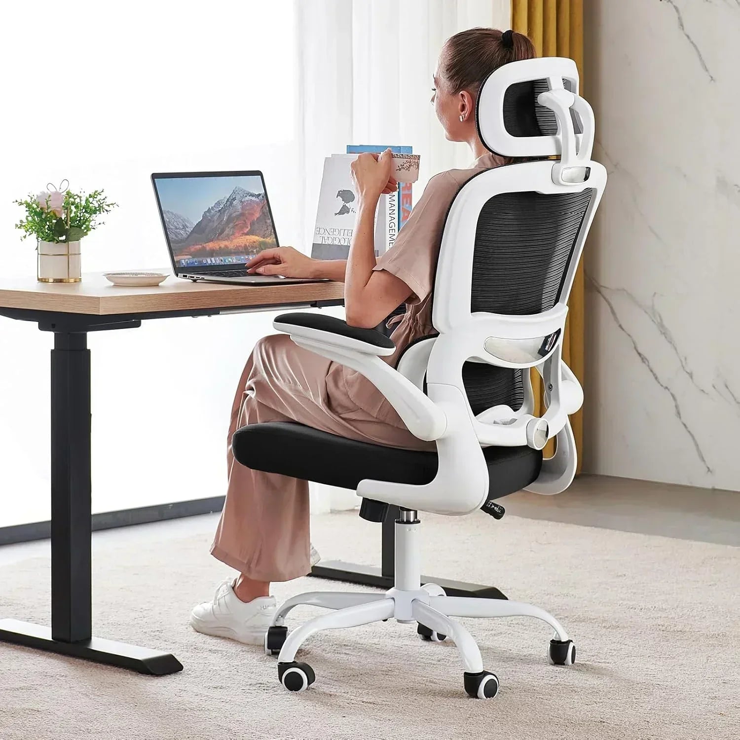 TRALT Office Chair Ergonomic Desk Chair 330 lbs Home Gaming Chair with Wheels