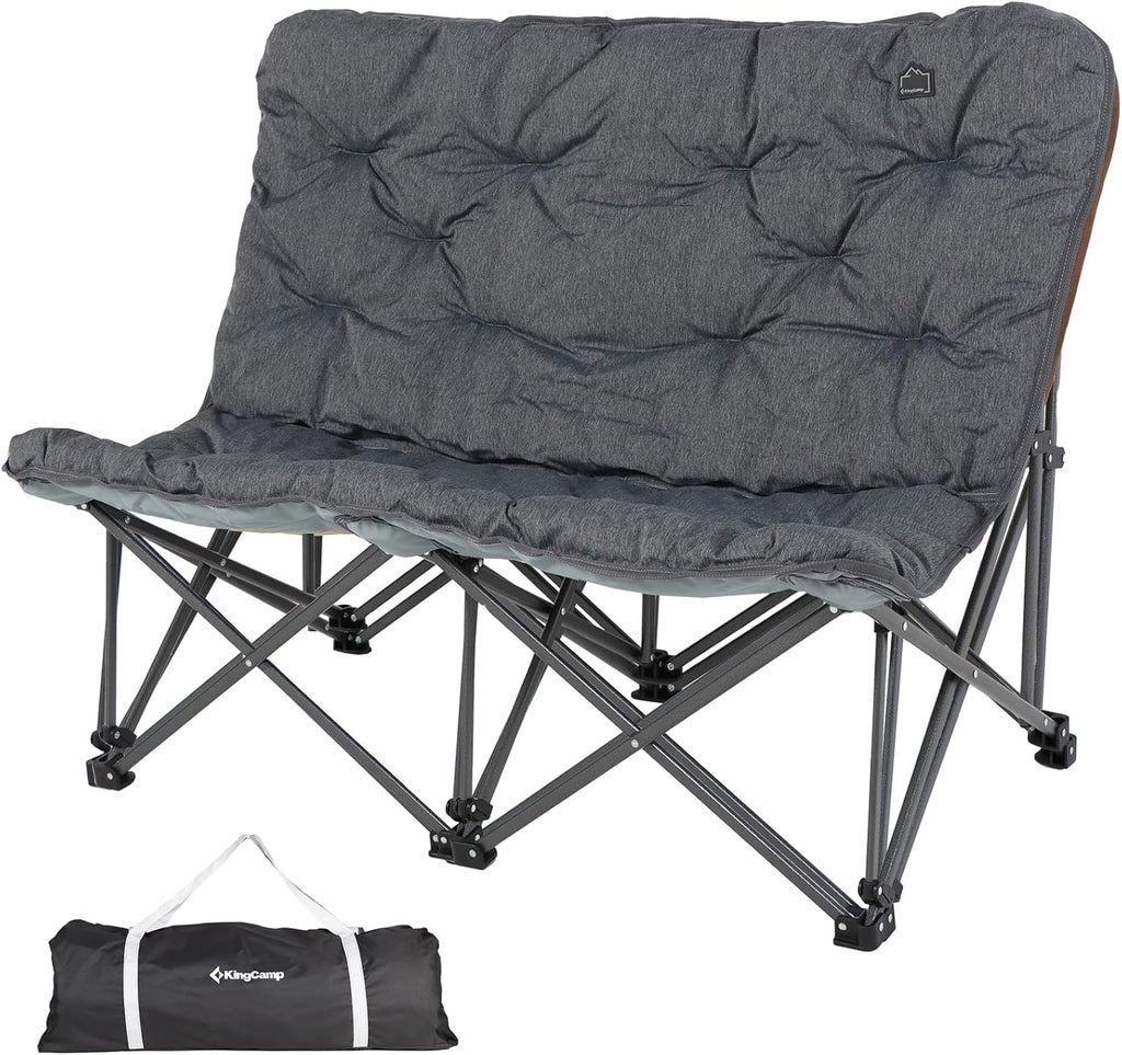 KingCamp Butterfly Chair, Oversized Thick Padded Comfy Camping Chairs Portable Folding Chair 400lbs Heavy Duty Seat with High Backrest & Carry Bag for Outdoor Indoor Patio Lawn Home Living Bed Room